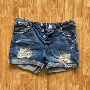 H&M distressed jean shorts, size 8